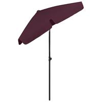 VidaXL Strandparasol 180x120 cm bordeauxrood - thumbnail