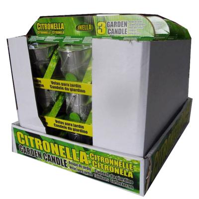 Basic Citronella kaars in metalen emmer 3 stuks 6.5cm
