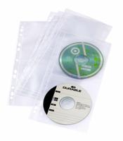 Durable 4-voudig CD/DVD-ordnerhoes 4 CDs/DVDs/Blu-rays Polypropyleen Transparant 5 stuk(s) 528219 - thumbnail
