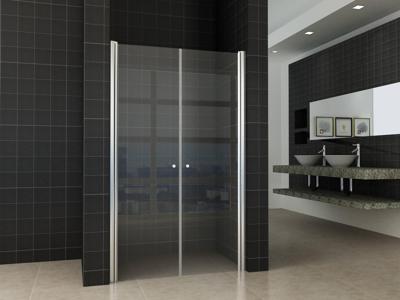 Saqu Flip 2-delige Pendeldeur Nis 120x200 cm Aluminium Nanoglas