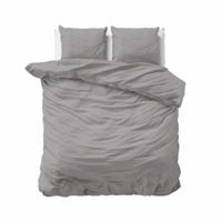 RoyalTextile - Uni Satijn Dekbedovertrek Katoen-Satijn - Grijs - 200 x 220 - thumbnail