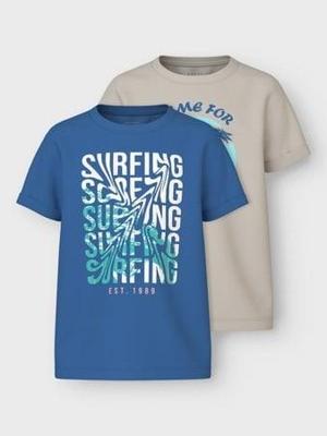 Name it zomer shirt jongens - wit - 2-pack - Nkmvux