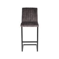 LABEL51 Barkruk Milo - Antraciet - Velours - thumbnail