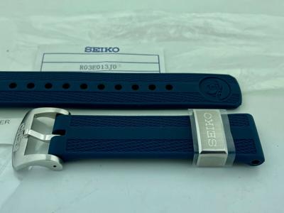 Horlogeband Seiko 6R35 01G0 / R03E013J0 / SPB183J1 Rubber Blauw 20mm Horlogeband Seiko 6R35 01G0 / R03E013J0 / SPB183J1 Rubber Blauw 20mm