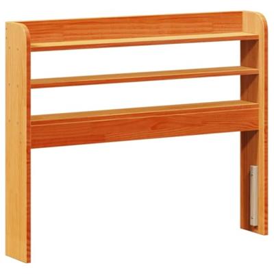 Bedframe zonder matras massief grenenhout wasbruin 75x190 cm