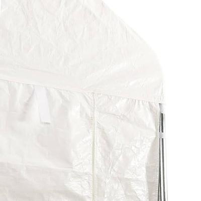 Prieel met dak 2,28x2,23x2,69 m polyetheen wit - thumbnail