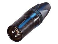 Neutrik NC3MXX-BAG Male XLR kabeldeel 3p zwart - thumbnail
