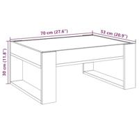 Salontafel met Infinity LED 70x53x30 cm betongrijs - thumbnail