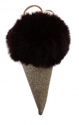 Kamparo sleutelhanger goud ijsje zwart 14 cm