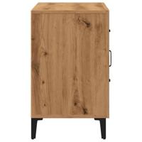 Dressoir 100x36x60 cm bewerkt hout artisanaal eikenkleurig - thumbnail