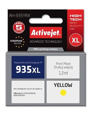Activejet AH-935YRX inkt (vervanging HP 935XL C2P26AE; Premium; 12 ml; geel)