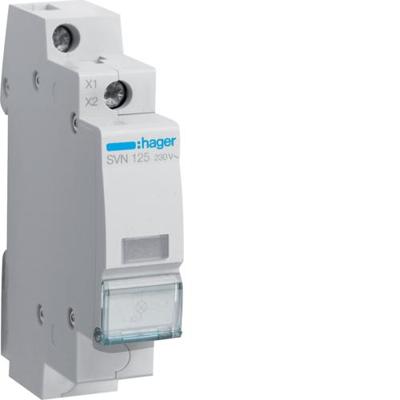 Verlichte druktoetsschakelaar Kleurloos 230 V Hager SVN125