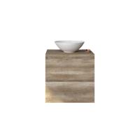 Badkamermeubelset Gliss Zeus 60 cm Oud Grijs Eiken Met Waskom - thumbnail