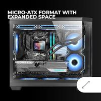 Mars Gaming MC-3TCOREM Mini Tower Zwart - thumbnail