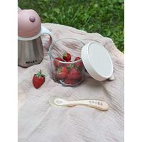 BEABA Set van 4 siliconen lepels van 1e leeftijd (winderig blauw + eucalyptusgroen + lichte mist + oudroze) - thumbnail