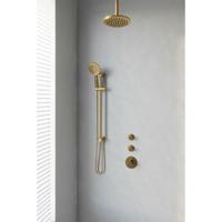 Gold Editie Thermostatische Regendouche Set 23 - 20 cm Douchekop - Goud Geborsteld - thumbnail