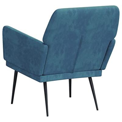Fauteuil 62x79x79 cm fluweel blauw