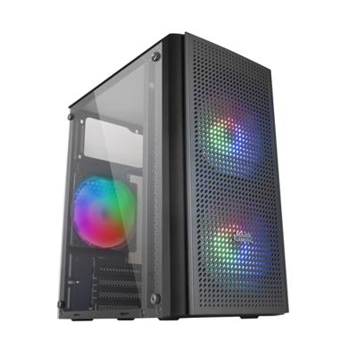 ATX Micro Box Mars Gaming MC300 Zwart RGB mATX - thumbnail