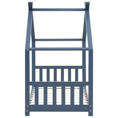 Kinderbedframe massief grenenhout grijs 70x140 cm Kinderbedframe massief grenenhout grijs 70x140 cm