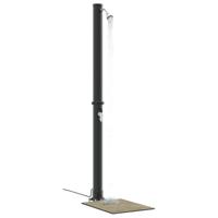VidaXL Buitenzonne-douche zwart 217 cm pvc en aluminium - thumbnail