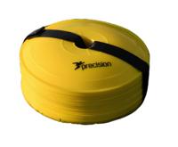 Precision platte trainingshoedjes 21 cm geel 40 stuks - thumbnail