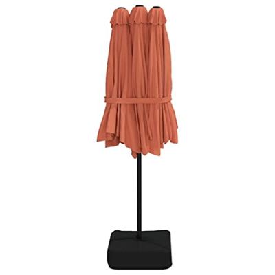 VidaXL Parasol dubbel dak 449x245 cm terracottakleurig