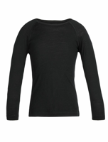 Icebreaker Merino 200 Oasis LS Crewe Thermoshirt Kinderen Black 10 - thumbnail