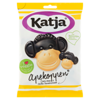 Katja Apekoppen snoep, zoete drop en banaansmaak, zak van 255 g - thumbnail