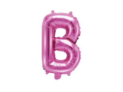 Folieballon Letter &apos;B&apos; Donker Roze - 35cm