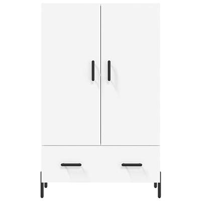 Hoge kast 69,5x31x115 cm bewerkt hout wit