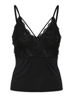 Dames hemd kant - Lace top Nichelle - Dames kanten onderhemd - Microfiber spaghetti bandjes - thumbnail