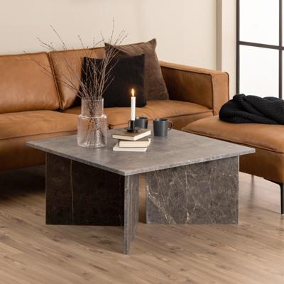 Bendt Vierkante Salontafel 'Shaunika' Marmer, 90 x 90cm, kleur marron bruin Bendt Vierkante Salontafel 'Shaunika' Marmer, 90 x 90cm, kleur marron bruin