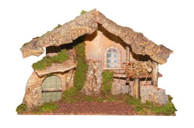 Kerststal met deur 50 x 21 x 32 cm Euromarchi - Euromarchi Kerststal met deur 50 x 21 x 32 cm Euromarchi - Euromarchi