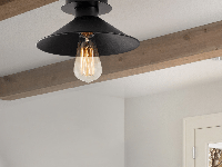 Plafondlamp BERINNA 1 lamp zwart - thumbnail