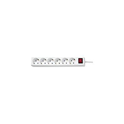 Brennenstuhl 6-Voudige Stopcontacten Wit Met Schakelaar 1,4 M H05Vv-F 3G1,5 - 1550620416