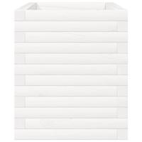 Plantenbak 70x40x45,5 cm massief grenenhout wit - thumbnail