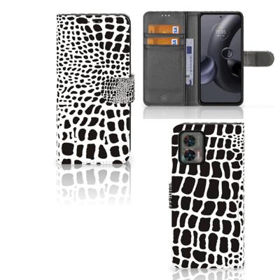 Motorola Edge 30 Neo | Telefoonhoesje | Met pasjeshouder | Slangenprint