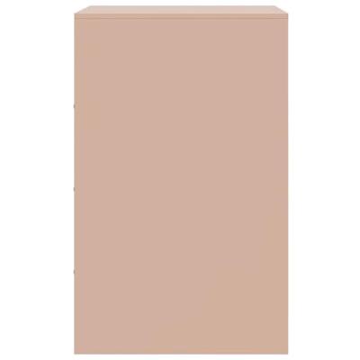 Nachtkastjes 2 st 34,5x39x62 cm staal roze