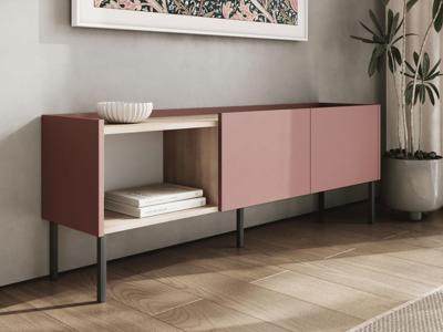 Tv-meubel JULIE 2 deuren acacia/roest Tv-meubel JULIE 2 deuren acacia/roest