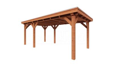 Trendhout Overkapping Siena 590x350 cm- Plat dak- Onbehandeld lariks Douglas hout- Trendhout Trendhout Overkapping Siena 590x350 cm- Plat dak- Onbehandeld lariks Douglas hout- Trendhout