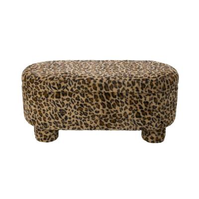 Opbergbank luipaard dodo - bruin - 43x100x42 cm Opbergbank luipaard dodo - bruin - 43x100x42 cm