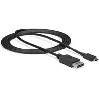 StarTech.com 1,8 m USB-C naar DisplayPort 1.2 kabel 4K 60Hz - USB-C naar DP adapterkabel/videoadapter - HBR2 - USB-C DP Alt Mode DP Monitor videokabel - Thunderbolt 3 compatibel - zwart (CDP2DPMM6B) - thumbnail