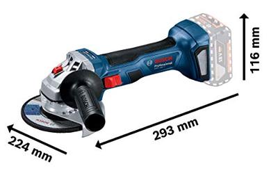 Bosch Blauw GWS 18V-7 Professional 18V Accu Haakse slijpmachine | 4.0Ah accu&apos;s - 06019H9005 - thumbnail
