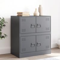 Dressoir 67x39x73 cm staal antracietkleurig - thumbnail