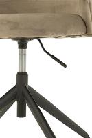 J-Line stoel Turn|Up|Down - fluweel - donkergrijs - thumbnail