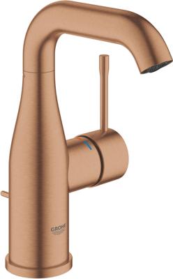 GROHE Essence New Wastafelkraan Opbouw - uitloop 11.4cm - M-size - hoge draaibare uitloop - waste - EcoJoy - brushed warm sunset 23462dl1