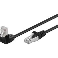Goobay patchkabel cat 5e 90° f/utp 1m (zwart) - thumbnail
