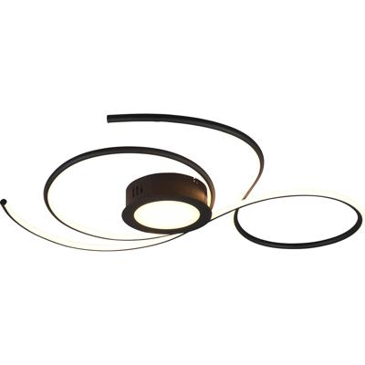 Ronde Dimbare LED Plafondlamp 48W - Mat Zwart Aluminium