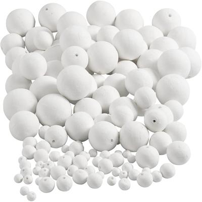 Creativ Company Ballen, d 12+15+20+30+40+50 mm, wit, 240 stuk/ 1 doos