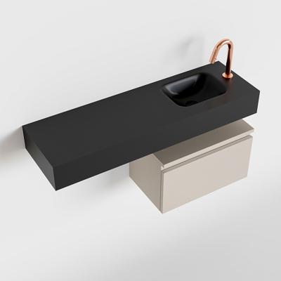 MONDIAZ ANDOR 50cm toiletmeubel linen. LEX 100cm wastafel urban rechts 1 kraangat MONDIAZ ANDOR 50cm toiletmeubel linen. LEX 100cm wastafel urban rechts 1 kraangat